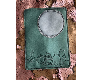 Stickdatei - ITH Mug Rug Katzenreihe Doodle